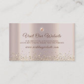 Elegant Roos Gold Sparkle Glitter Folie Informatiekaartje (Voorkant)