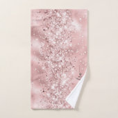 Elegant Roos Gold Sparkly Glitter Custom Chic Bad Handdoek (Handdoek)