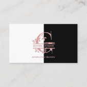 Elegant Roos Gold Split Custom Monogram Letter G Visitekaartje (Voorkant)