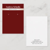 Elegant Roos Gold Striped Jewels Earning Display Visitekaartje (Voorkant / Achterkant)