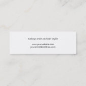 Elegant Roos Gold Striped Modern Stijlvol zwart Mini Visitekaartje (Achterkant)