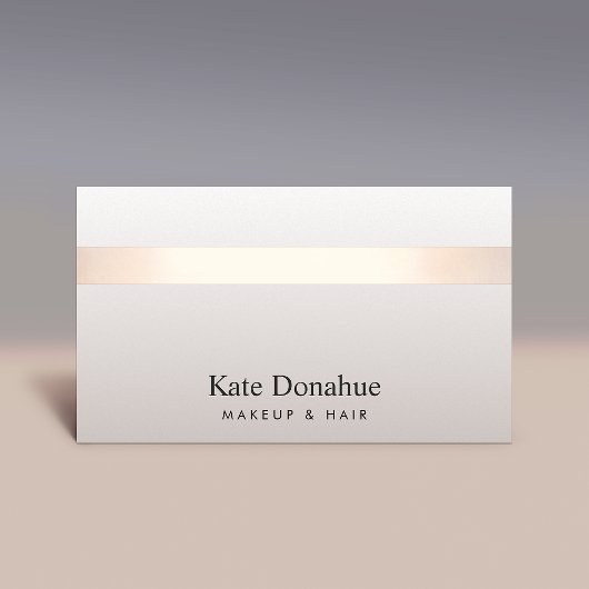 Elegant Roos Gold Striped Modern Stijlvolle Taupe Visitekaartje