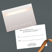 Elegant Roos Gold Striped Moderne Cadeaubon