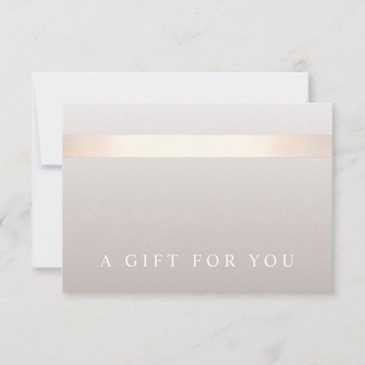 Elegant Roos Gold Striped Moderne Cadeaubon (Voorkant)