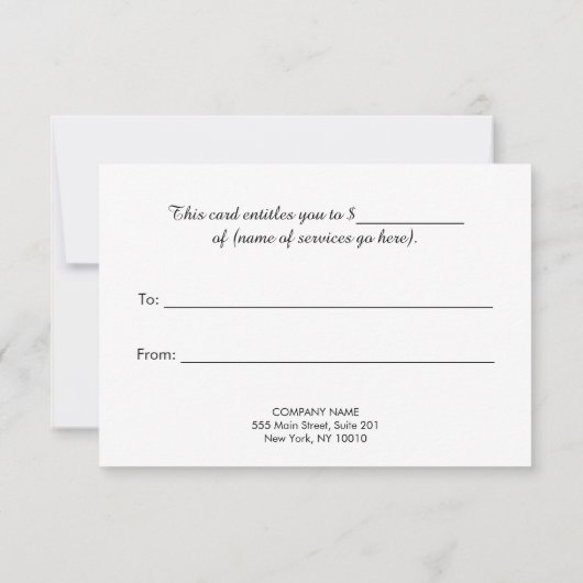 Elegant Roos Gold Striped Moderne Cadeaubon (Achterkant)