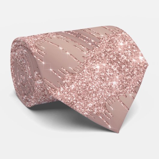 Elegant Roos Gold Stropdas (Opgerold)