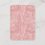 Elegant Roos Gold Sweet 16 Glitter Floral Blush  Informatiekaartje (Achterkant)