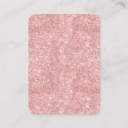 Elegant Roos Gold Sweet 16 Glitter Floral Blush  Informatiekaartje (Achterkant)