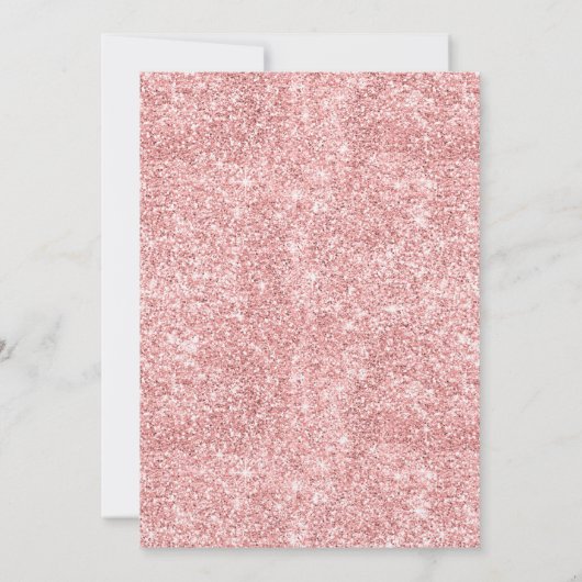 Elegant Roos Gold Sweet 16 Glitter Floral Zwart Kaart (Achterkant)