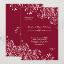 Elegant Roos Gold Swirls Burgundy Wedding
