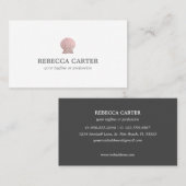 Elegant ROOS Gold Tropical Seashell Beach Coastal Visitekaartje (Voorkant / Achterkant)