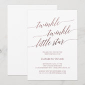 Elegant Roos Gold Twinkle Kaart (Voorkant / Achterkant)