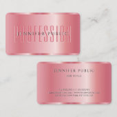 Elegant Roos Gold Uw aangepaste tekst Sjabloon Lux Visitekaartje (Voorkant / Achterkant)