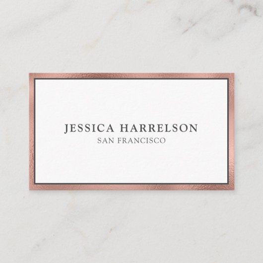 Elegant Roos Gold Visitekaartje (Voorkant)