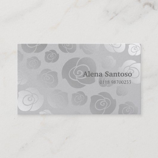 Elegant Roos Gold Visitekaartje (Voorkant)