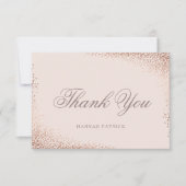 Elegant Roos Gold Vrijgezellenfeest Bedankkaart (Voorkant)