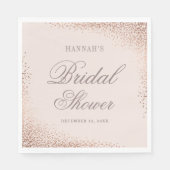 Elegant Roos Gold Vrijgezellenfeest Servet (Voorkant)