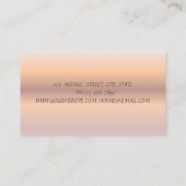 Elegant Roos Gold Waterverf Flowers Visitekaartje (Achterkant)