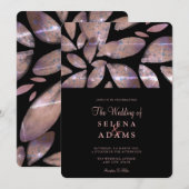 Elegant Roos gold Waterverf Foliage Weddenschap Kaart (Voorkant / Achterkant)