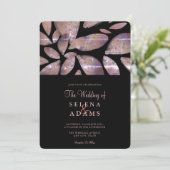 Elegant Roos gold Waterverf Foliage Weddenschap Kaart (Staand voorkant)