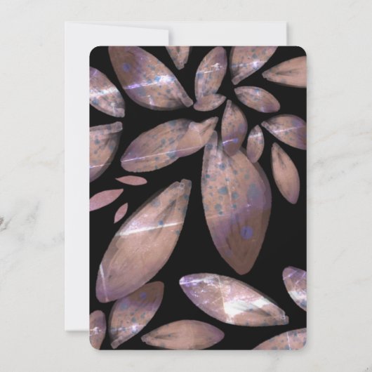 Elegant Roos gold Waterverf Foliage Weddenschap Kaart (Achterkant)