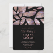 Elegant Roos gold Waterverf Foliage Weddenschap Kaart (Voorkant)