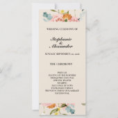 Elegant Roos Gold Waterverf Wedding Program (Voorkant)