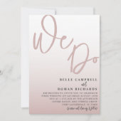 Elegant Roos Gold We trouwen Kaart (Voorkant)