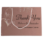 Elegant Roos Gold Weddenschap Hartelijk dank Groot Cadeauzakje (Voorkant)