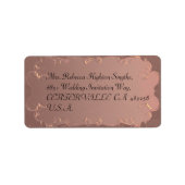 Elegant Roos Gold Wedding Adresetiketten Etiket (Voorkant)