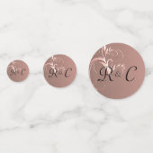 Elegant Roos Gold Wedding Confetti (Achterkanten)