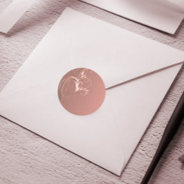 Elegant Roos Gold Wedding Envelope zegels