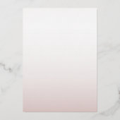 Elegant Roos Gold Wedding Folie Uitnodiging (Achterkant)