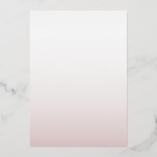 Elegant Roos Gold Wedding Folie Uitnodiging (Achterkant)