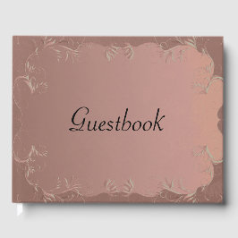 Elegant Roos Gold Wedding Gastenboek