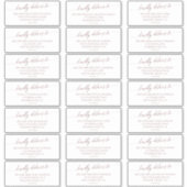 Elegant Roos Gold Wedding Guest Adresetiketten Sticker (Voorkant)