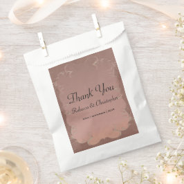 Elegant Roos Gold Wedding Guest Hartelijk dank Bedankzakje