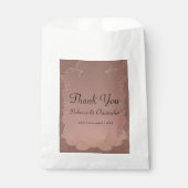 Elegant Roos Gold Wedding Guest Hartelijk dank Bedankzakje (Voorkant)