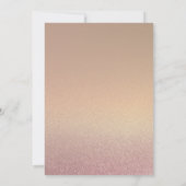 Elegant Roos Gold Wedding Invitation Kaart (Achterkant)