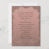Elegant Roos Gold Wedding Invitation Kaart (Voorkant)