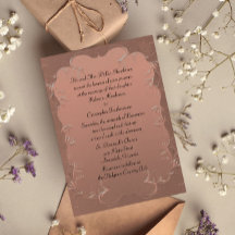 Elegant Roos Gold Wedding Invitation