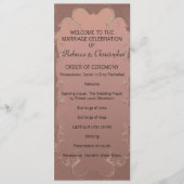 Elegant Roos Gold Wedding Program Programmakaart (Voorkant)