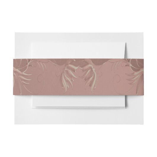 Elegant Roos Gold Wedding Uitnodigingen Wikkel (Voorkant Voorbeeld)