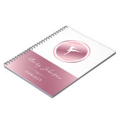 Elegant Roos Gold & White Ballet Dancer Girly Pink Notitieboek (Linkerzijde)