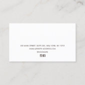 Elegant Roos Gold White Border Oorsprongsvertoning Contactkaartje (Achterkant)