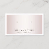 Elegant Roos Gold White Border Oorsprongsvertoning Contactkaartje (Voorkant)