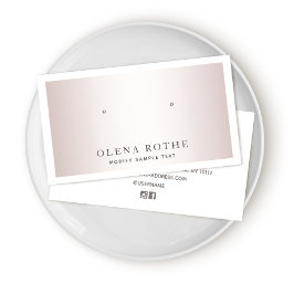 Elegant Roos Gold White Border Oorsprongsvertoning Contactkaartje