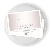 Elegant Roos Gold White Border Oorsprongsvertoning Contactkaartje