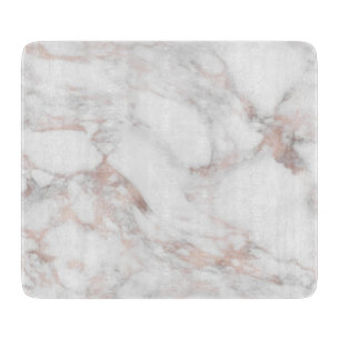Elegant Roos Gold White Marble Sjabloon Trendy Snijplank