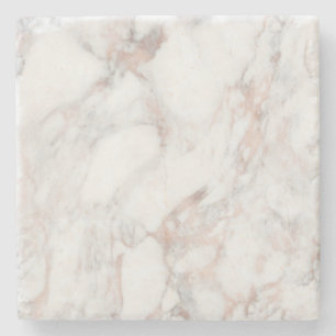 Elegant Roos Gold White Marble Trendy Sjabloon Stenen Onderzetter